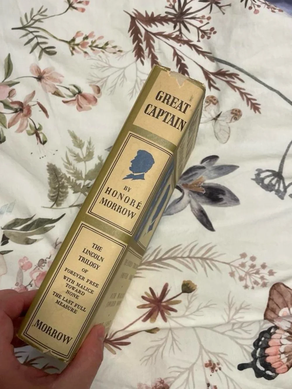 Great Captain Hardcover Vintage Abraham Lincoln Book Trilogy Honore Morrow